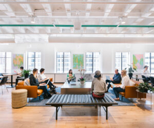 WeWork Portland communal workspace