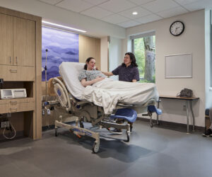 Patient room at Evergreen Family Medical Center